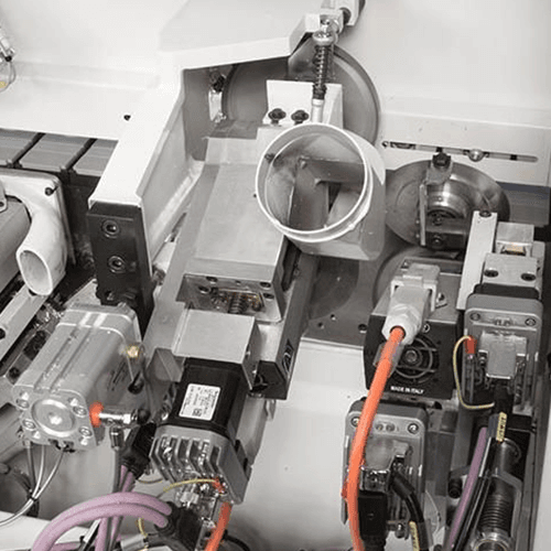 Olimpic K 230TE Single Sided Automatic Edgebander with rounding unit for edge angles finishing