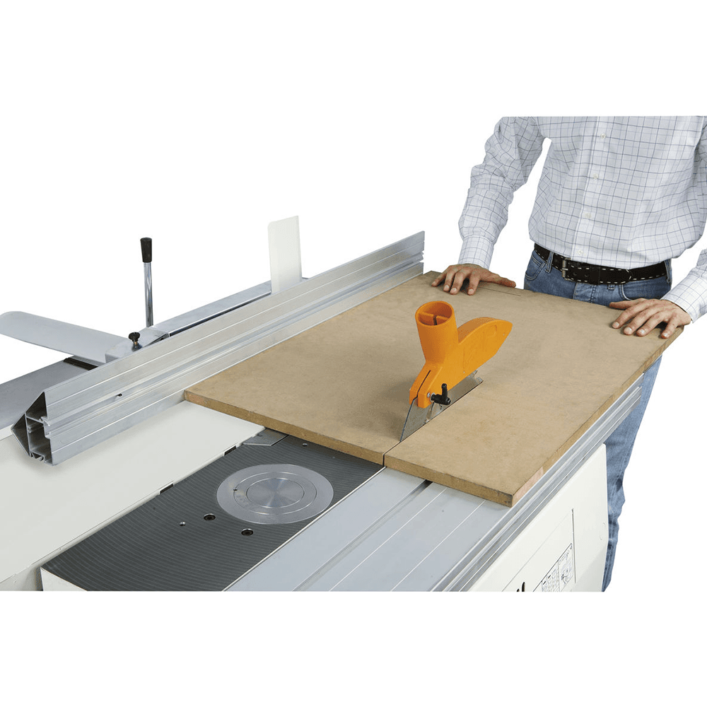 Minimax Single-phase 2.5Hp (x3) 3.5' Combination machine 10' main blade w/10' Tersa cutterblock, 1.25' shaper spindle, outrigger, wheels for movement - Alt Image 1