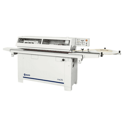 Automatic edge bander with glue pot for melaminic, PVC, and ABS up to 3mm and wooden strips up to 5mm