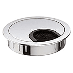 2-5/8" 44398 Series Circular Cable Medium Grommet, Polished Chrome Main - Image