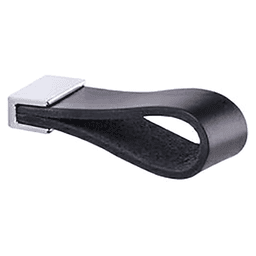 5/8" 2Z221 Series Cabinet Finger Pull, Polished Chrome/Black Leather Main - Image