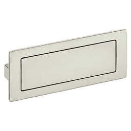 5" 2Z075 Series Cabinet Covered Flush Pull, Satin Nickel Main - Image