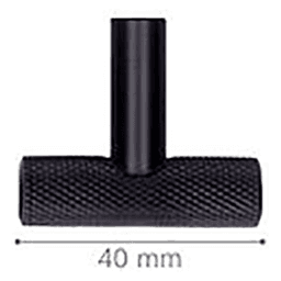 1-9/16" 33998 Series Cabinet T-Handle Knob, Matte Black Alt 2 - Image