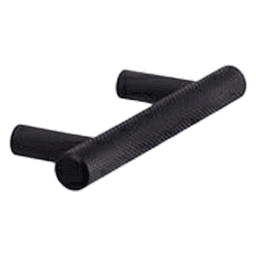 6-1/4" 33998 Series Knurled Cabinet Pull, Matte Black Main - Image