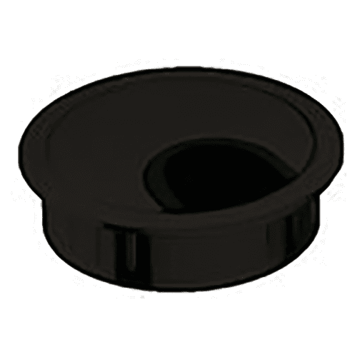 2-7/32" 44398 Series Circular Cable Small Grommet, Matte Black Main - Image