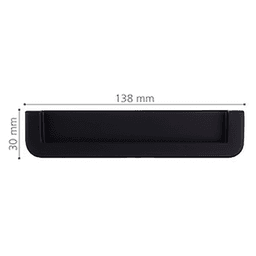 5" 22518 Series Cabinet Recessed Edge Pull, Matte Black Alt 1 - Image