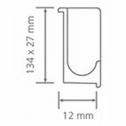 5" 22518 Series Cabinet Recessed Edge Pull, Satin Nickel Alt 2 - Image