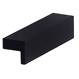 7-1/2" 33756 Series Cabinet Finger Pull, Matte Black Main - Image