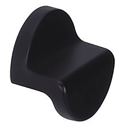 1-1/4" 22766 Series Semi Round Cabinet Knob, Matte Black Main - Image