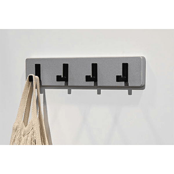 15-3/4" 88908 Series 4 Hook Rack, Silver Main - Image