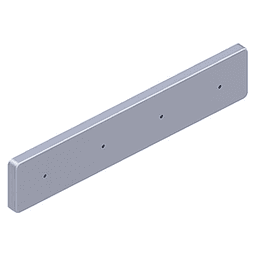 15-3/4" 88947 Series 4 Hook Rack, Silver Main - Image