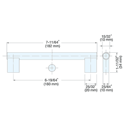 160mm SUS Handle Pull, Satin Alt 1 - Image