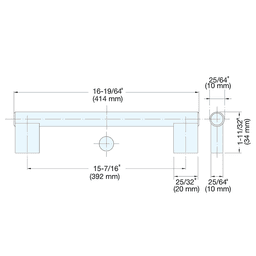 392mm SUS Handle Pull, Satin Alt 3 - Image