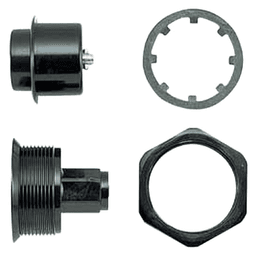 22mm Push Lock Fastener (Large/Flush Type), Black Main - Image