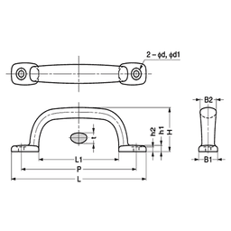 Sugatsune U-Shape Pull, Mirror Hardware in Sleek Design