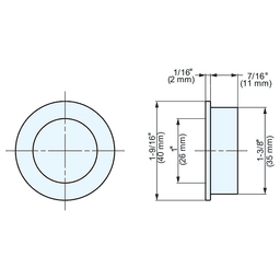 Zinc Alloy Flush Pull, Chrome Alt 3 - Image