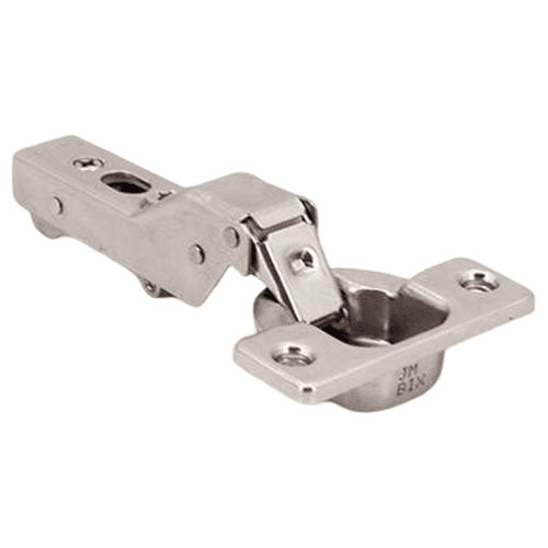105° Opening Concealed Hinge, Free-Swinging, 9mm Overlay, Nickel, Screw-On Alt 1 - Image