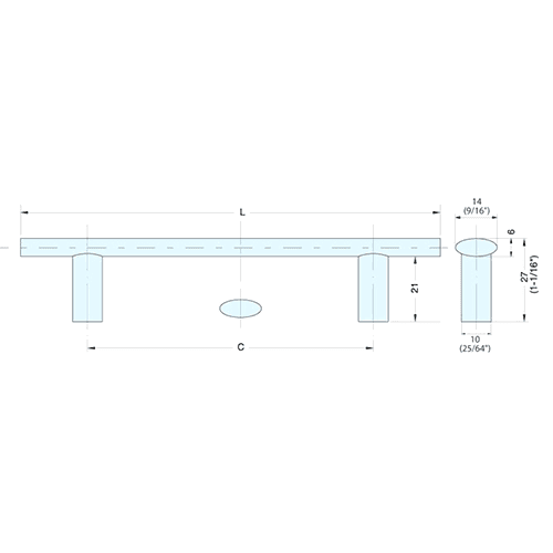 Sugatsune Stainless Steel Handle Pull - 12-19/32" Size