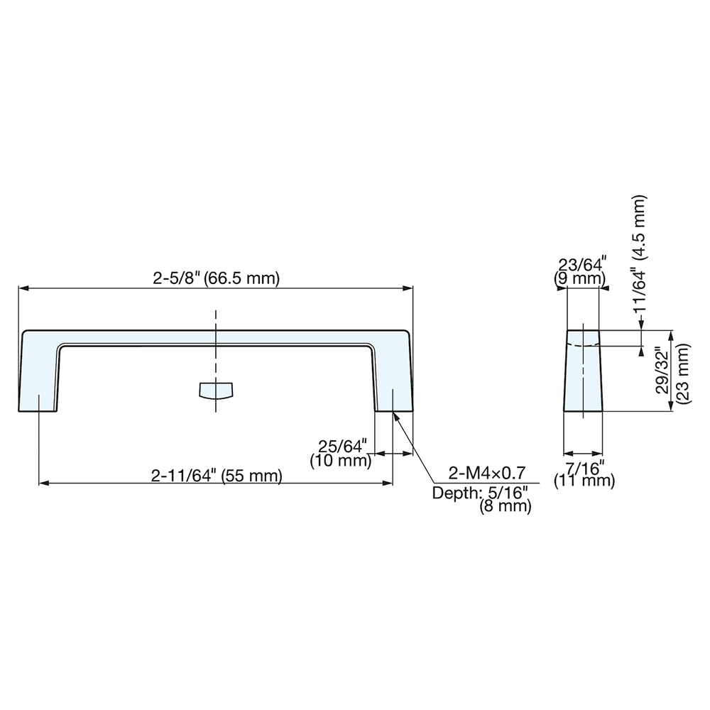 2-11/16" Cabinet Handle Pull, Satin Chrome Alt 4 - Image