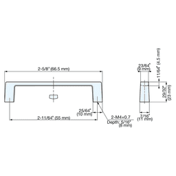 2-11/16" Cabinet Handle Pull, Satin Chrome Alt 4 - Image