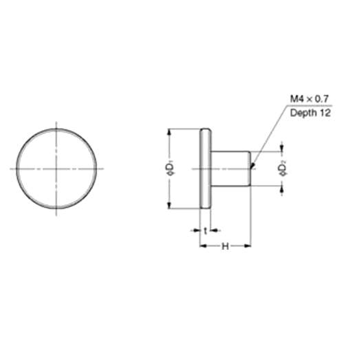 Anodized Aluminum Disk Knob - Sugatsune A Series Collection