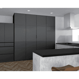 24-1/4" ALT-ST15-D10L 4-Slides Soft-Closing Pocket Door System, Nickel Alt 1 - Image