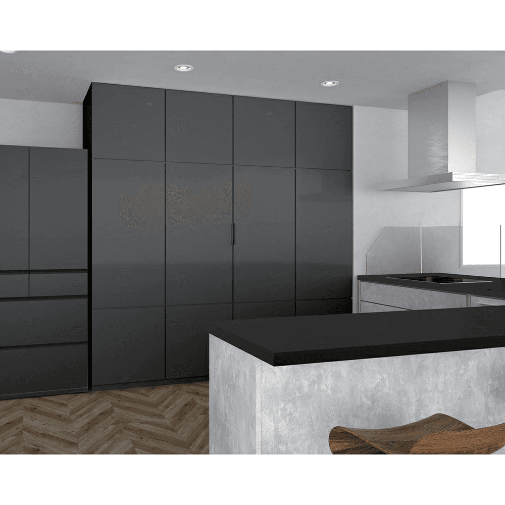 16-1/4" ALT-ST15-D10M 2-Slides Soft-Closing Pocket Door System, Nickel Alt 1 - Image