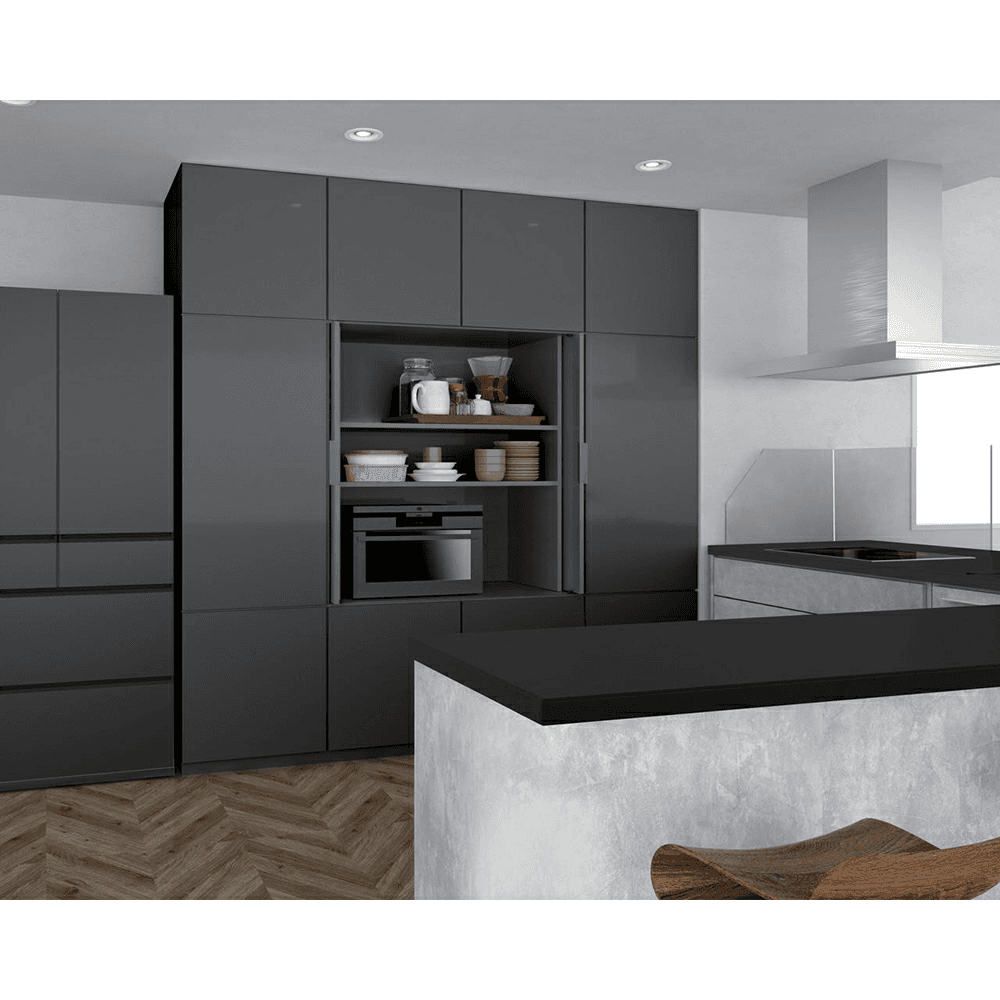 22-1/4" ALT-ST15-D10S 2-Slides Soft-Closing Pocket Door System, Nickel Main - Image