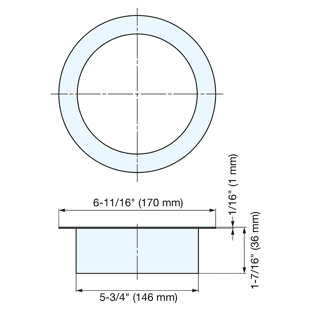 6-11/16" Multi-Purpose Grommet, Satin Alt 3 - Image