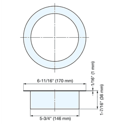 6-11/16" Multi-Purpose Grommet, Satin Alt 3 - Image
