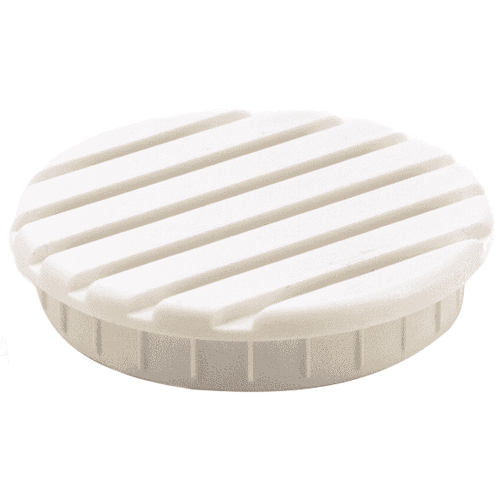 APB-4045 1-3/4" Round Plastic Air Ventilator, White Main - Image