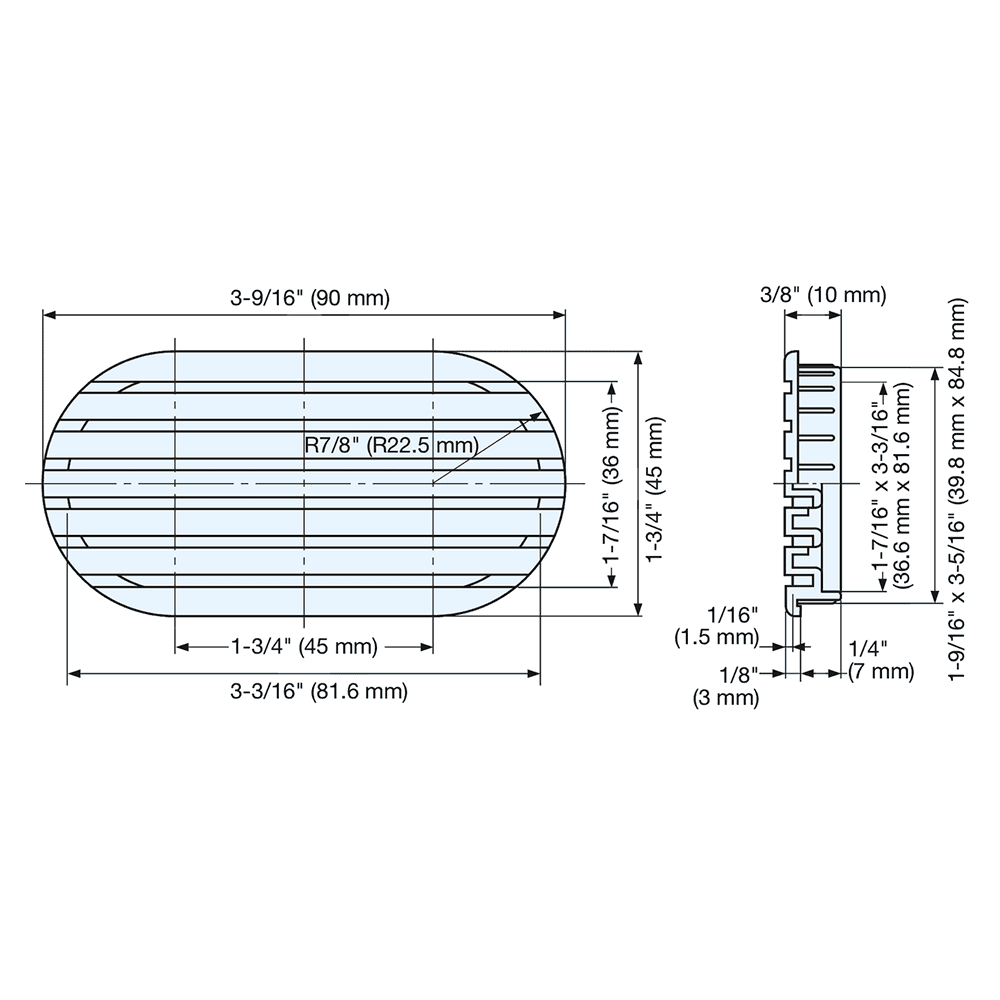 3-9/16" Plastic Air Ventilator, White Alt 3 - Image