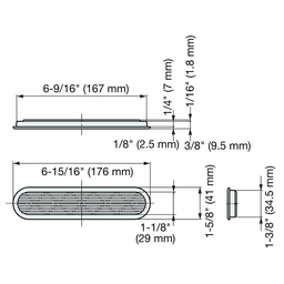 6-15/16" Plastic Ventilator, Brown Alt 3 - Image