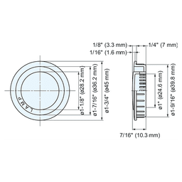 APM-4045 1-3/4" Round Plastic Air Ventilator, Brown Alt 3 - Image