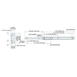Low Profile Drawer Slide with 27lb. Capacity, Side Mount, 3/4 Extension, Anodized/Plain, 12-5/8" Alt 3 - Image