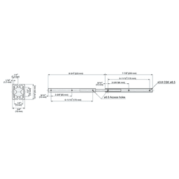 Low Profile Drawer Slide with 20lb. Capacity, Side Mount, Full Extension, Anodised Silver, 16-11/16" Alt 3 - Image