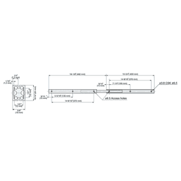 Low Profile Drawer Slide with 11lb. Capacity, Side Mount, Full Extension, Anodized Silver, 33-7/8" Alt 1 - Image