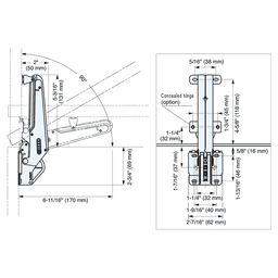 Aileron Stay HD 90° Up-Opening Top-Lid with Hinge, Grey Alt 6 - Image