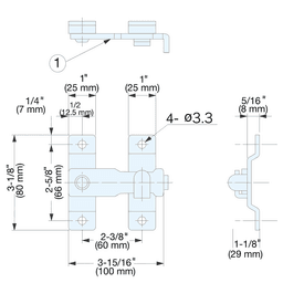 3-15/16" Bar Latch, Polished Alt 5 - Image