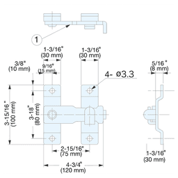 4-3/4" Bar Latch, Polished Alt 4 - Image