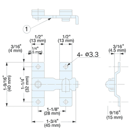 1-13/16" Bar Latch, Polished Alt 4 - Image