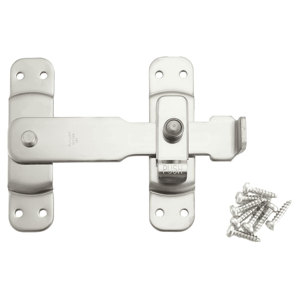 6-1/8" Spring Loaded Bar Latch, Polished Stainless Steel Main - Image