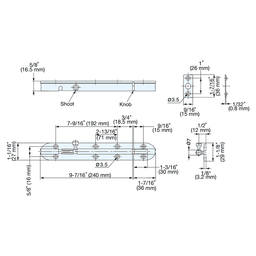 9-7/16" Barrel Bolt, Satin Alt 5 - Image