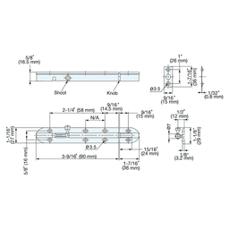 3-9/16" Barrel Bolt, Satin Alt 5 - Image
