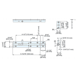 5-7/8" Spring Loaded Barrel Bolt, Satin/Plain Alt 4 - Image