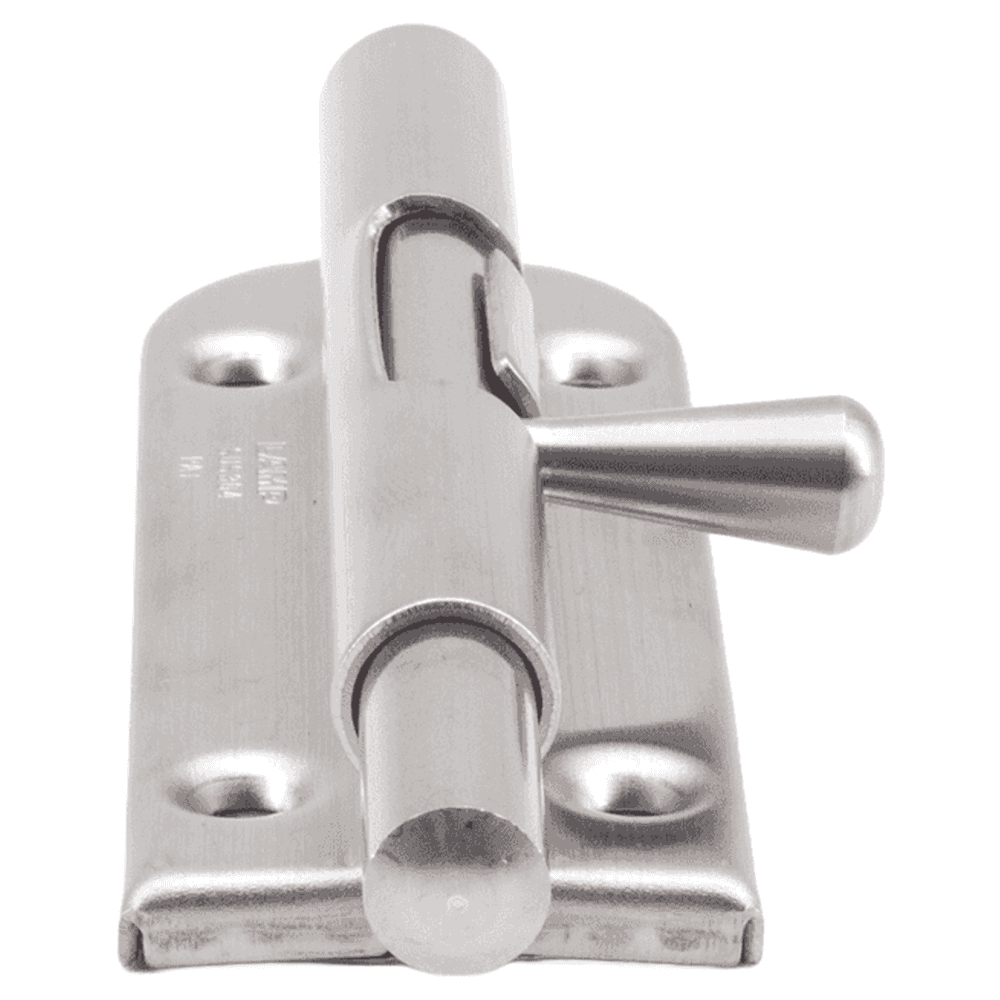3-9/16" Spring Loaded Barrel Bolt, Satin/Plain Alt 3 - Image