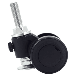 CABF-50 2-11/16" Twin Wheel Stem Caster with Glide, Black Alt 1 - Image