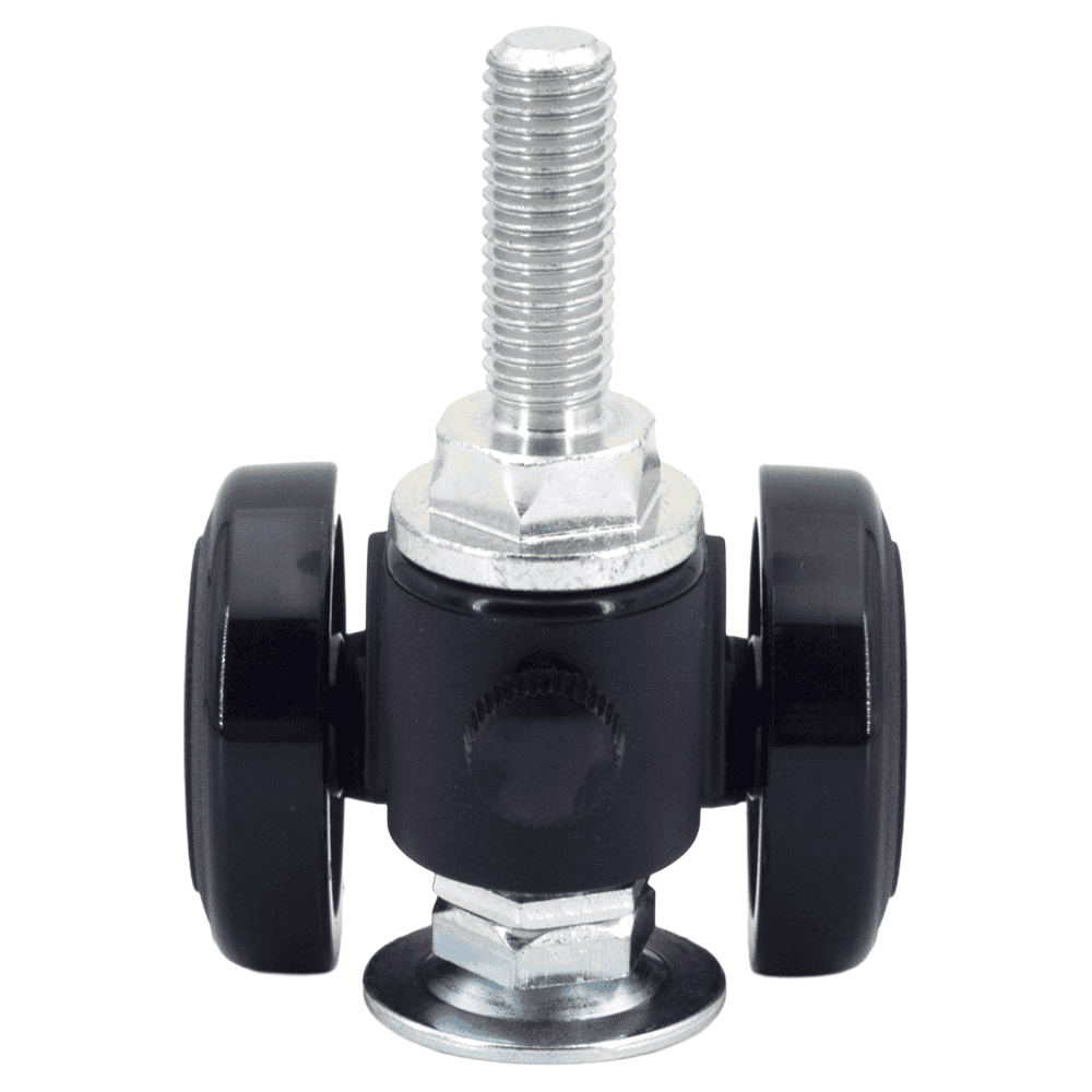 CABF-50 2-11/16" Twin Wheel Stem Caster with Glide, Black Alt 2 - Image