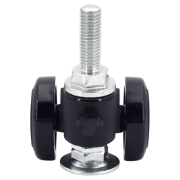 CABF-50 2-11/16" Twin Wheel Stem Caster with Glide, Black Alt 2 - Image