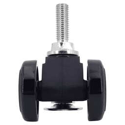 CABF-50 2-11/16" Twin Wheel Stem Caster with Glide, Black Alt 3 - Image